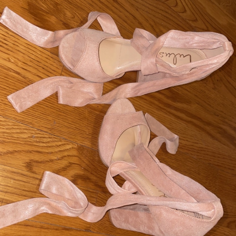 Blush pink heels